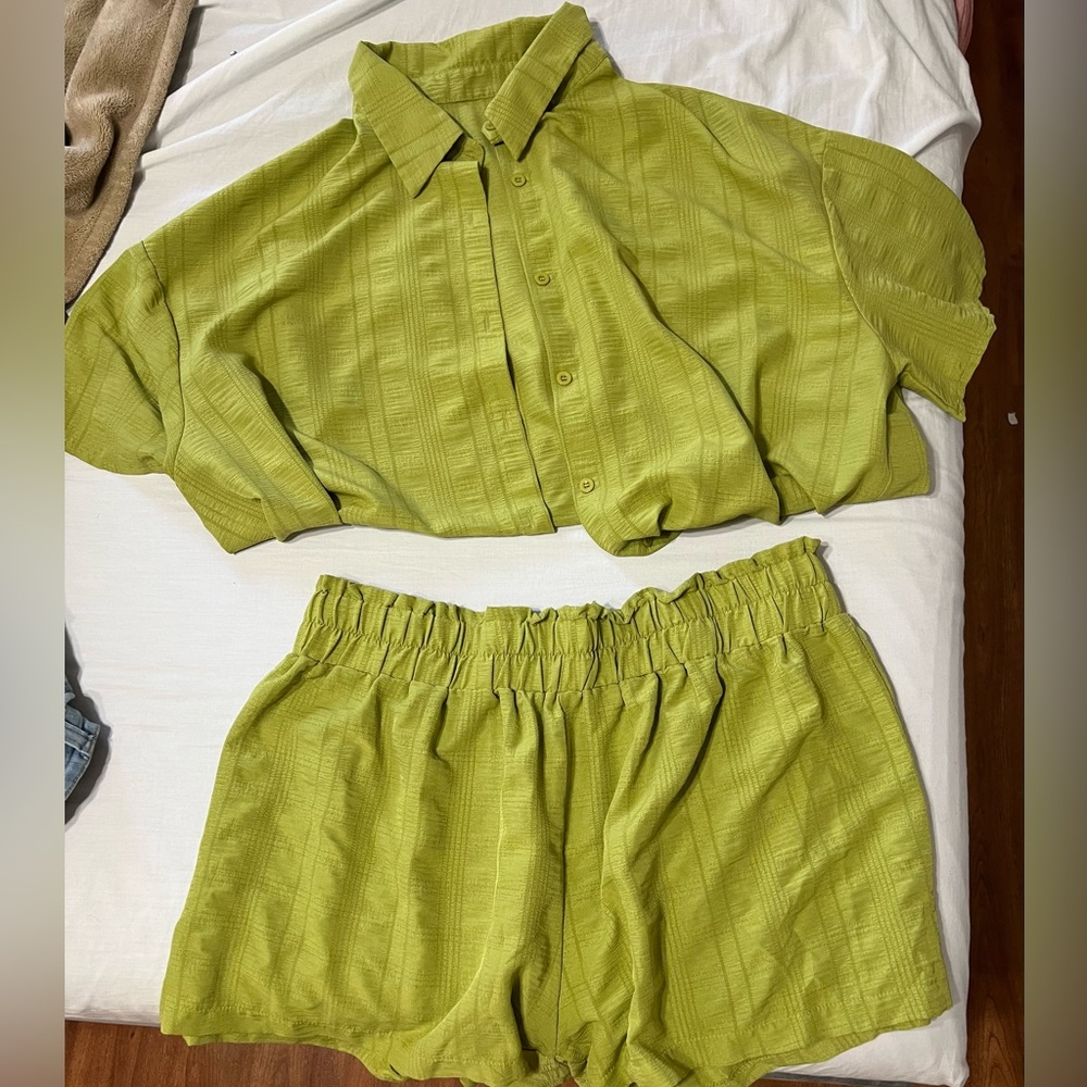 Co-ord button up shirt and shirt set